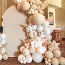 Double Stuffed Beige Balloons, Nude Beige Tan Balloon Arch,18 12 10 5 Inch Double Stuffed Apricot Brown Different Sizes for Neutral Baby Shower,Boho Party,Teddy Bear Birthday Party Decoration(Beige01)