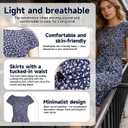 Dresses for Women Casual Summer Tshirt Dresses Short Sleeve Pleated Fashion Beach Vacation Sundresses (M)