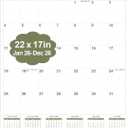 Large Calendar 2026 with Spiral Bound - 12 Month Big Calendar from January 2026 to December 2026, Vertical Large Monthly Calendario 2026 for Wall, 22" x 17", Cyan