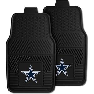 FANMATS - 8274 NFL Dallas Cowboys Vinyl Heavy Duty Car Mat,Set of two, 18"x27"