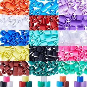 CRASPIRE 300pcs 15 Colors Hanger Size Markers Color Tags Plastic Clothes Hanger Size Markers Color-Coding Garment Markers Code Clip for Wire Hangers Clothing Pants