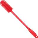 Silicone Bottle Brush, Water Bottle Cleaner Brush with Long Handle, Perfect for Cleaning Narrow Neck Containers, Vacuum Sports Bottle, Tumblers, Flask, Glassware (1 Pack, Red)