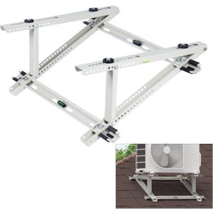 Air Conditioner Rooftop Mount Mini Split Bracket, Adjustable Rooftop Mounting Mini Split Bracket for Ductless Mini Split Heat Pump Air Conditioner Unit 9000-24000 BTU, Support up to 300 LBS