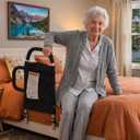 Bed Rails for Elderly Adults, Bed Assist Rail with Dual Padded Handles & Storage Pocket, 300 lbs Capacity, Fits Twin Queen King Beds, Tool-Free Assembly, Black