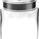 Anchor Hocking 77978 Mini Montana Jar with Brushed Aluminum Metal Cover, Glass, 96-Ounce