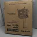 Foldable Utility Cart Folding Portable Rolling Crate Handcart with Durable Heavy Duty Plastic Telescoping Handle Collapsible 4 Rotate Wheels for Travel,Shopping, Luggage, Office, Teacher(White)