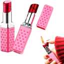 Cute Lipstick Lighter, 2 Pack Soft Flame Refillable Butane Lighter with Flame Adjustment Tool, Unique Torch Lighter Cool Lighters for Women,Girls, Birthday, Anniversary(Without Butane)-Red