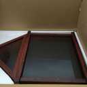 Flash Furniture Quincy Flag and Certificate Display Case, Solid Pine Wood Flag Shadow Box Fits 3x5 Folded Flag, Mahogany Finish