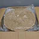 30 PCS Round Bulrush Woven Placemats 13.8 Inch Boho Rattan Chargers for Dinner Plates Natural Hand Weave Table Mats Rustic Wicker Braided for Farmhouse Home Wedding Party Outdoor Christmas Decor