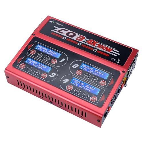AmpGO 100Wx4/ 10Ax4 RC LiPo Charger Discharger 4CH Intelligent LiPo Balance Charger for LiPo LiIon LiHV Life NiMH NiCd Pb BatteriesRC CHARGER (CQ3)