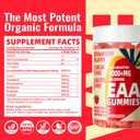 Pets Purest EAA Gummies 120 Gummies (Strawberry), Essential Amino Acids - All 9 Essential Aminos (EAA) and All Branched-Chain Aminos (BCAAs), Non-GMO, Gluten Free, Vegetarian Friendly