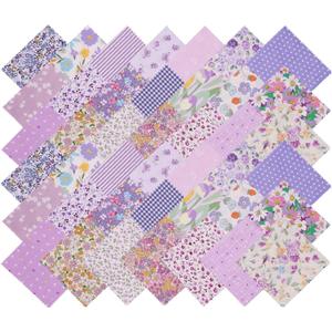 Purple Charm Pack, 42-5" Cotton Quilting Fabric Quilt Squares