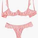 Avidlove Sexy Lingerie Set for Women Lace Bra and Panty Sets Underwire Push Up Lace Lingerie Set S