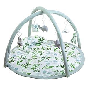 Baby Gym Play Mat for Infant Baby Play Gym Playmats for Newborn Activity Gym for Toddlers with 5 Hanging Toys