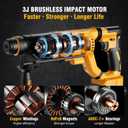 Cordless SDS-Plus Rotary Hammer Drill Compatible with Dewalt 20V MAX, 3J
