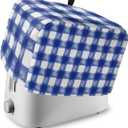 Toaster Covers 2 Slice Slot Buffalo Check Watercolor Bread Machine Oven Cover Blue White Plaid FarmHouse Kitchen Bakeware Protector Fingerprint Protection Small