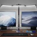 SUPERDANNY LED Desk Lamp with Power Strip (6 Outlets, 1 USB, 1 Type-C) for Home Office, Desk Light Computer Light with Clamp, Architect Desk Lamp with Smooth Dimming 5 Colors