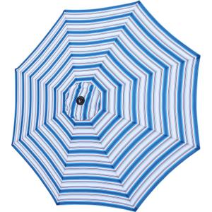 MASTERCANOPY Patio Umbrella 9ft Replacement Canopy for 8 Ribs-Navy Blue Stripe Canopy Only