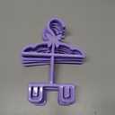 Doll Full-Outfit Clothes Hangers for 18" Dolls - 12pk - Compatible w American Girl- Unique Design Holds Your Top & Bottom at Once Including Dresses, Pants, Shirts, Skirts- Purple