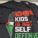 Bombing Kids Is Not Self Defense Palestine Flag Vintage TShirt, L