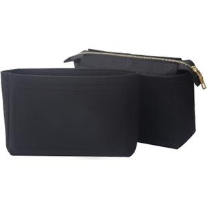 MISIXILE Bag Organizer, Bag Shaper Purse Insert Felt Organizer Fit in NeoNoe No and other Bucket Bags - black