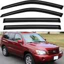 Window Visors Rain Guards Shield for 2001-2007 Toyota Highlander, Out-Channel Window Vent Wind Deflectors Visors Shades for 06 07 Highlander Hybrid