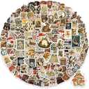 300 PCS Vintage Stickers, Aesthetic Waterproof Vinyl Stickers for Scrapbook Journaling Planners and Journals, Cottagecore Retro Sticker Pack for Water Bottles Laptop, Scrapbooking Supplies for Adults