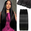 12A Human Hair Bundles 18 20 22 Inch Straight Bundles Human Hair 100% Brazilian Hair Extensions Quick Weave Raw Natural Black