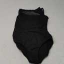Women Mock Neck Ballet Leotards for Dance, Asymmetrical Mesh Splicing, Chest Padding, Big Hollow Back, Large, Black