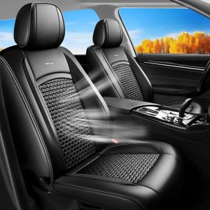Fit RAV4 Car Seat Covers for Toyota RAV 4 2007-2025 2026, Summer Ice Silk Breathable, Waterproof, All-Weather Automotive Seat Cushion Protector, Airbag Compatible (5 Seats, Black)