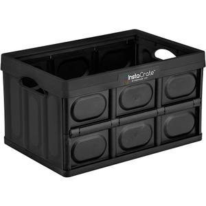 GreenMade InstaCrate Collapsible Storage Container, 12 gal, Black