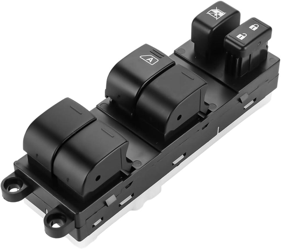 Front Left Driver Side Master Power Window Switch - Compatible for Nissan Versa 1.6L L4 - Gas, 1.8L L4 - Gas 2012 (1.6 S, 1.6 SL, 1.6 SV, 1.8 S, 1.8 SL) - Replace Part 25401-ZW80A