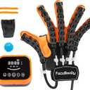 Rehabilitation Robot Gloves, Finger Exerciser for Stroke Recovery Hand Glove Equipment Hand Function Rehabilitation (Orange Right Hand M)