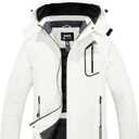 Skieer Men's Mountain Waterproof Ski Jacket Winter Rain Jacket Warm Fleece Snow Coat (Small, White)