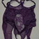 Plus Size Lingerie for Women Sexy One-Piece Teddy Valentine's Day Lingerie Bodysuit (3X-Large, Purple)