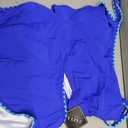 ZAFUL Tankini Swimsuit Tummy Control Bathing Suits Two Piece Swim Top with High Waisted Bottom (Blue, M)