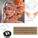 Jadive 5 Pcs Women Elf Renaissance Medieval Dress Traditional Irish Fairy Viking Costume Elf Ear for Halloween Cosplay (X-Small, Brown, Khaki)