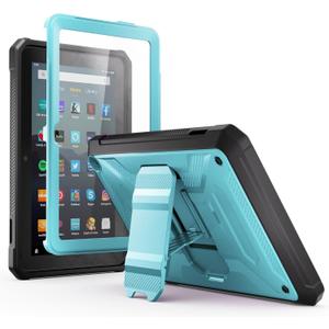DJ&RPPQ All New Case for 7 Inch Tablet Built in Screen Protector Kids Case Equipped with Built-in Bracket Not for TCL Tablet -Blue