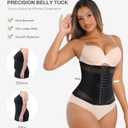 Lover-Beauty Waist Trainer for Women Tummy Control Body Shaper Mesh Corset Waist Cincher Corset Shapewear Compression Girdle (Black, XXL)