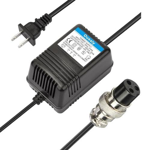 AC17VX2 600mA for Mixing Console Mixer Power Supply AC Adapter 3-Pin Connector Plug for Yamaha MG16/MG166CX/MG166C/F4/F7/6FX/MG82X,Connector Pedalboard Power Supply 17V 600mA,110V-120V Input US Plug