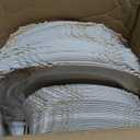 Nervure 350PCS Ivory Plastic Plates - Ivory Gold Plastic Dinnerware Sets for 50 Guests - 100 Gold Disposable Plates, 50 Pre Rolled Silverware Sets, 50 Cups Perfect for Wedding & Party & Mothers Day