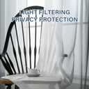 Ombre Sheer Curtains for Living Room Bedroom, Grommet Top Gradient Semi Sheer Light Filtering Home Decor Window Drapes, Set of 2 Panels, Black, 52x84 Inch