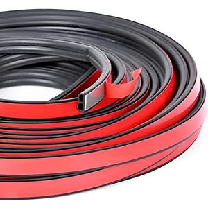 Double Layer Self-Adhesive Car Door Rubber Seal Strip - 5 Holes Sealing Stickers, Noise Insulation Weatherstrip, Edge Protector, Auto Interior Accessories for Tailgate (32.8FT)