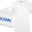 Gildan Adult Heavy Cotton T-Shirt, Style G5000 (White, L)