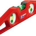 SOLA LSTFM Aluminum Die-Cast Magnetic Torpedo Level with 3 60% Magnified Vials, 10-Inch, Red