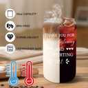 6 Set Employee Appreciation Gifts Thank You Gifts Bulk for Coworker Staff Teacher Nurses, Christmas Glasses Cups 16 oz Can Shaped Beer Glass Makeup Bag Ballpoint Pen for Women Men (Fresh Style)