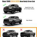 KINGGERI Under Seat Storage Boxes - Compatible with 2019-2026 Dodge Ram 1500 Crew Cab (Not for Classic), Heavy Duty Upgraded Rear Under Back Seat Storage Truck Cargo Black Tool Box Organizer