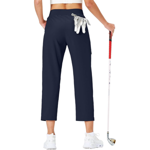Seamaid Women's Golf Pants with Deep Pockets 7/8 Stretch Athletic Travel Pants for Casual Lounge Navy XL