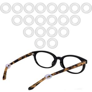 MOLDERP Glasses Ear Grip - Eyeglasses Temple Tip Sleeve Retainer,Anti-Slip Comfort Glasses Retainers For Spectacle, 12 Pairs (Clear)