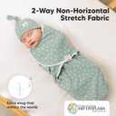 KeaBabies 3-Pack Organic Swaddles for Newborns Girls, Boys with Hats - Soft Cotton Baby Sleep Sacks 0-3 Months, Breathable Baby Hats and Swaddles 0-3 Months, Newborn Essentials Must Haves (Prairie)